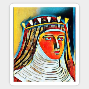 Hildegard of Bingen Abstract Portrait | Hildegard of Bingen Artwork 3 Sticker